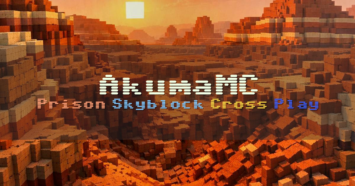 Banner for AkumaMC Prison and Skyblock Cross Play