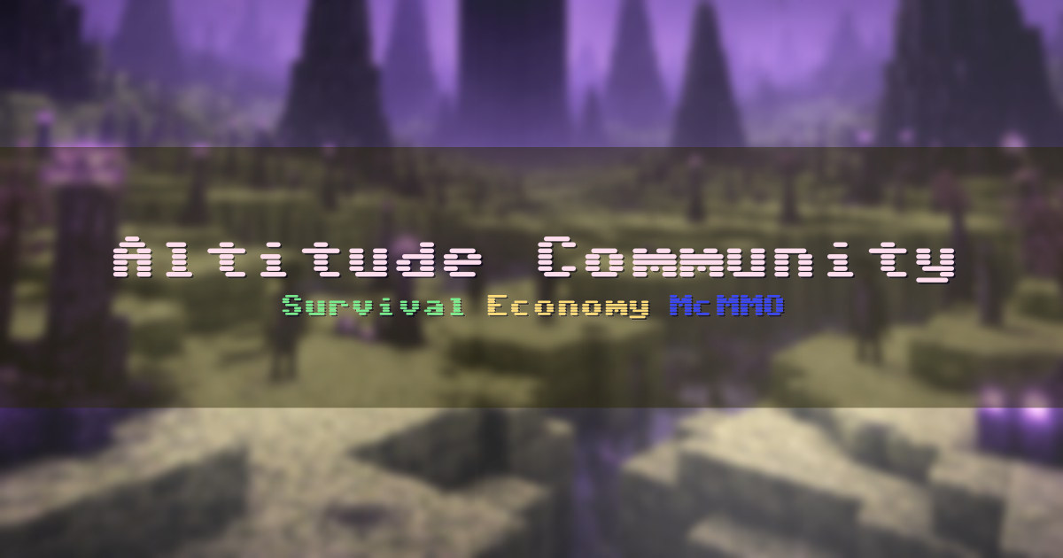 Banner for Altitude Community Synced Survival Servers (play.alttd.com)