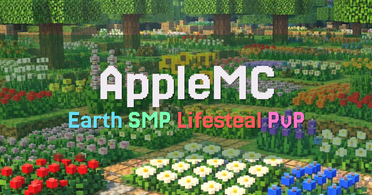 Banner for AppleMC Multi Mode Earth SMP and Lifesteal (play.applemc.fun)