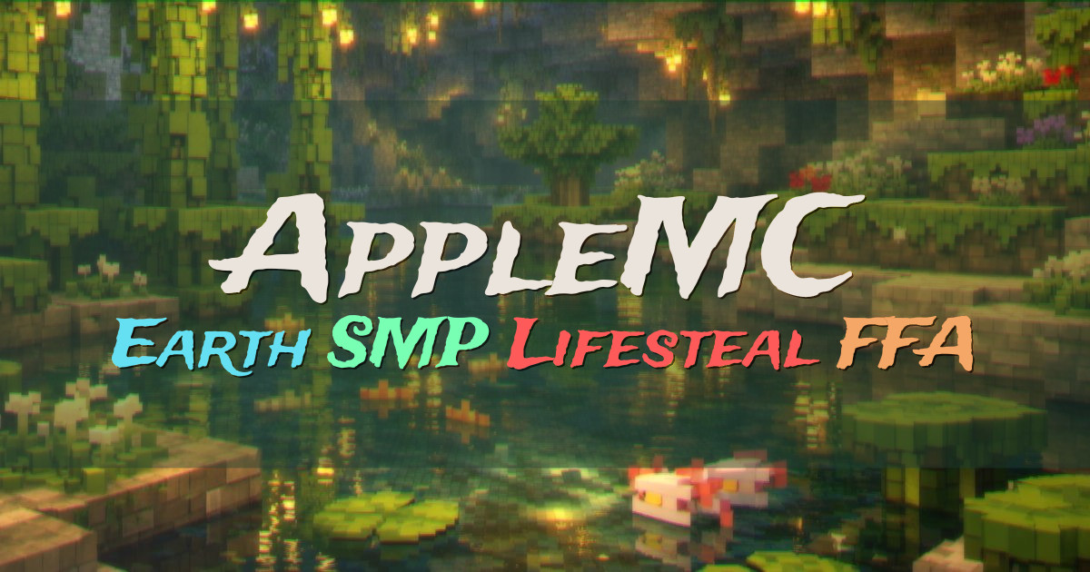 Banner for AppleMC Multimode Earth SMP Lifesteal PvP (play.applemc.fun)