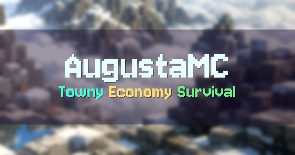 Banner for AugustaMC Towny Survival Economy