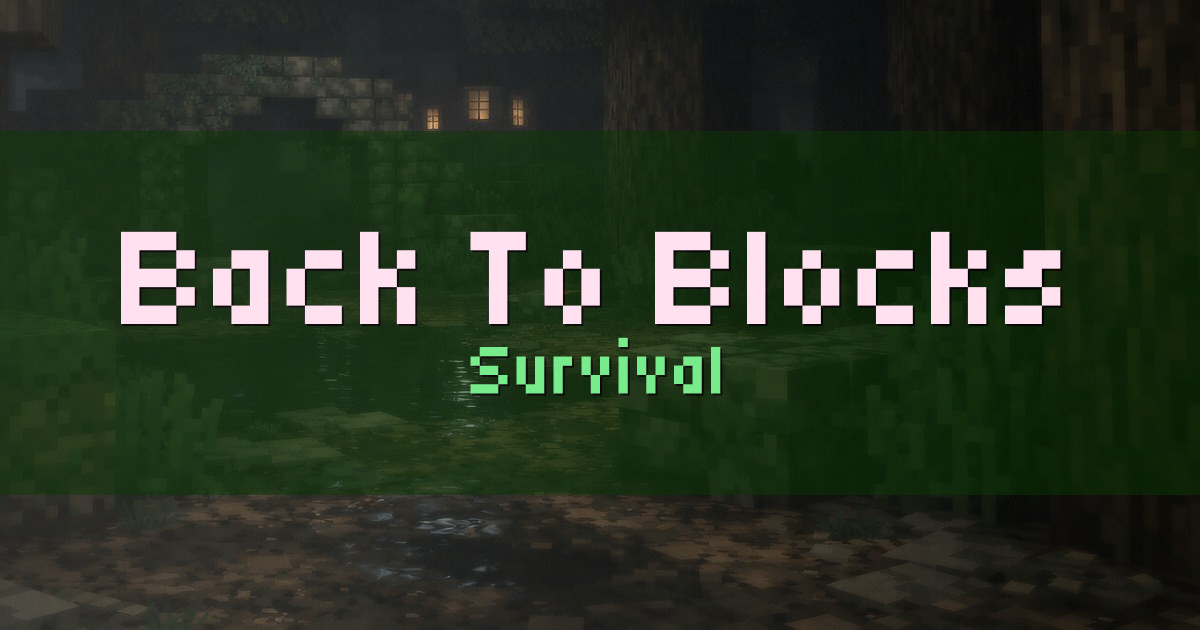 Banner for Back To Blocks Survival (mc.backtoblocks.fun)