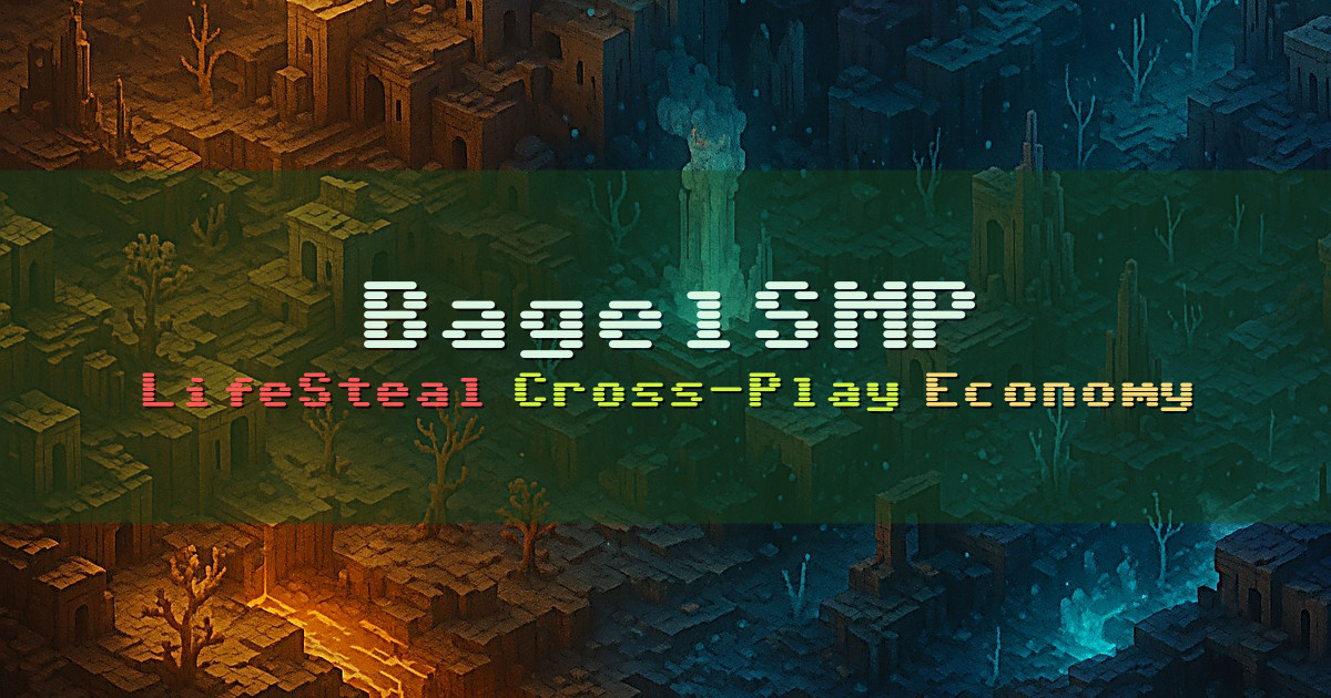 Banner for BagelSMP Survival with LifeSteal and Community Events (bagelsmp.net)