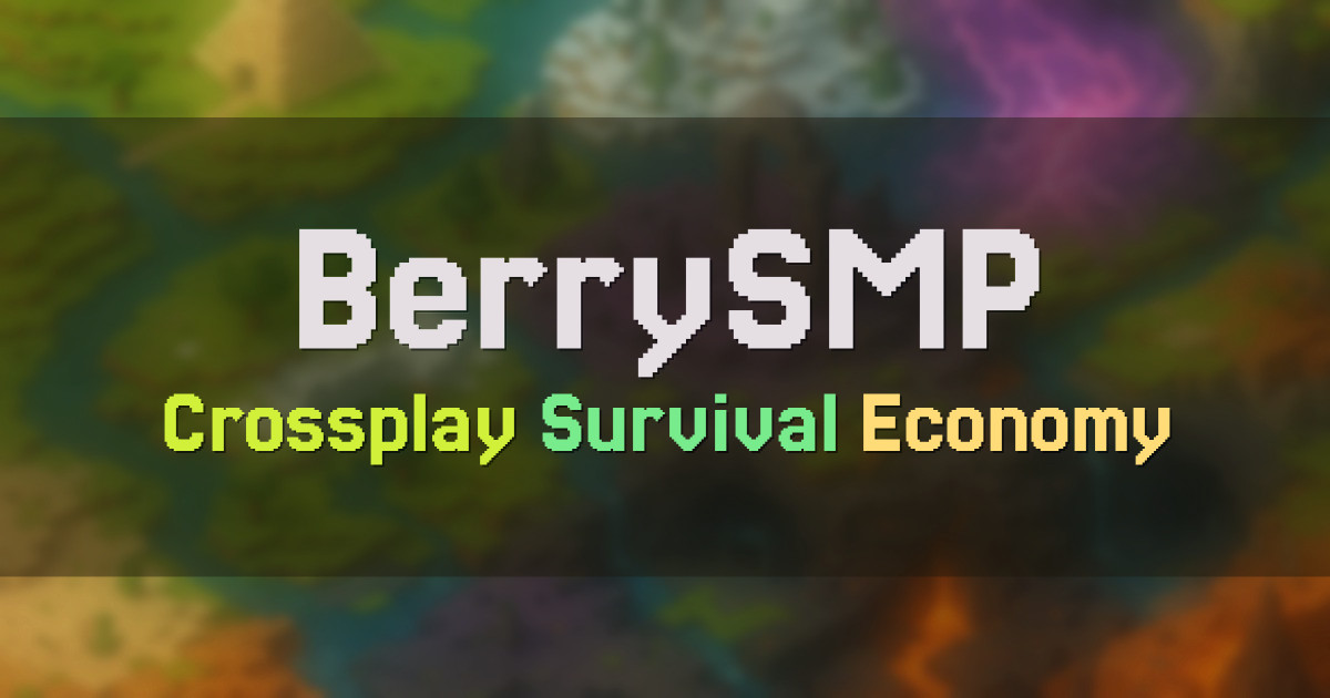 Banner for BerrySMP Crossplay Survival SMP (org.berrysmp.net)
