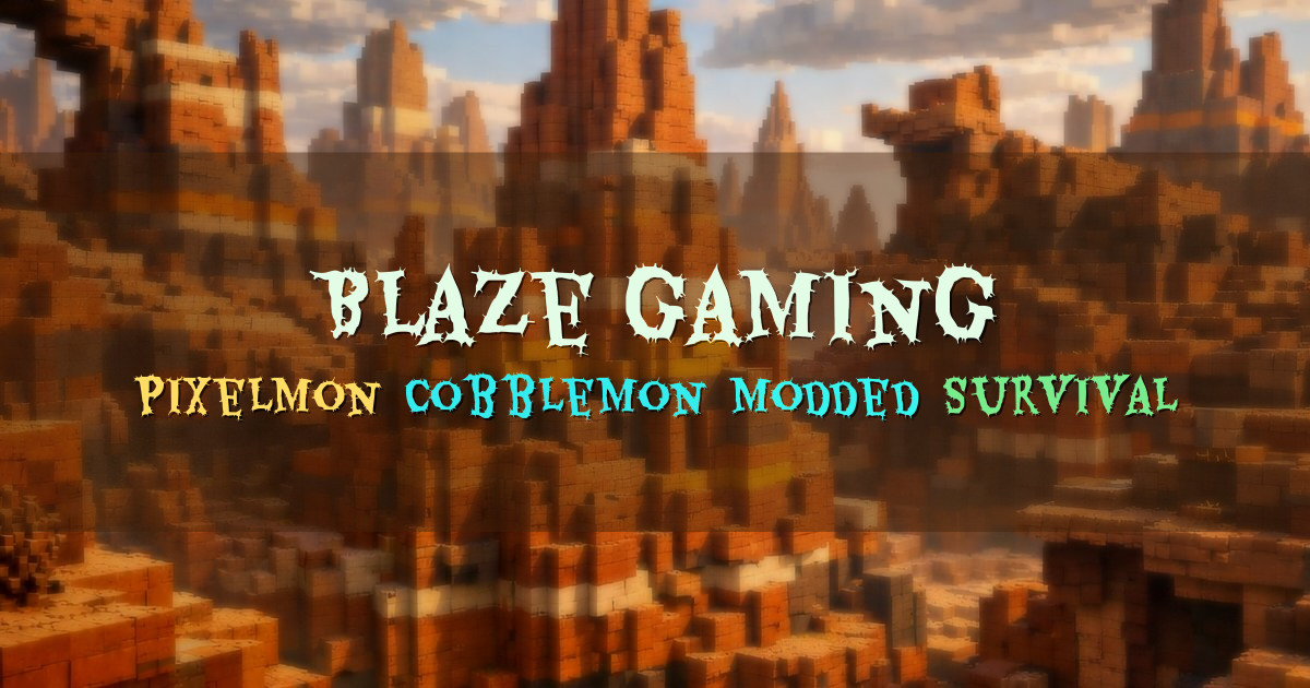 Banner for Blaze Gaming Pixelmon and Cobblemon Network (org.mc-blaze.com)