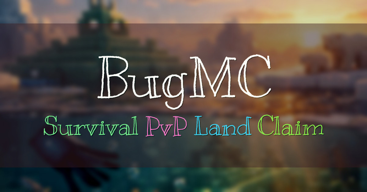 Banner for BugMC Survival Community with Custom Items