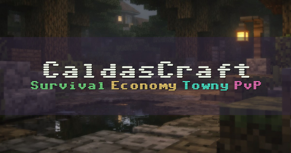 Banner for CaldasCraft Survival friendly com Rankup e Towny (mc.caldascraft.eu)