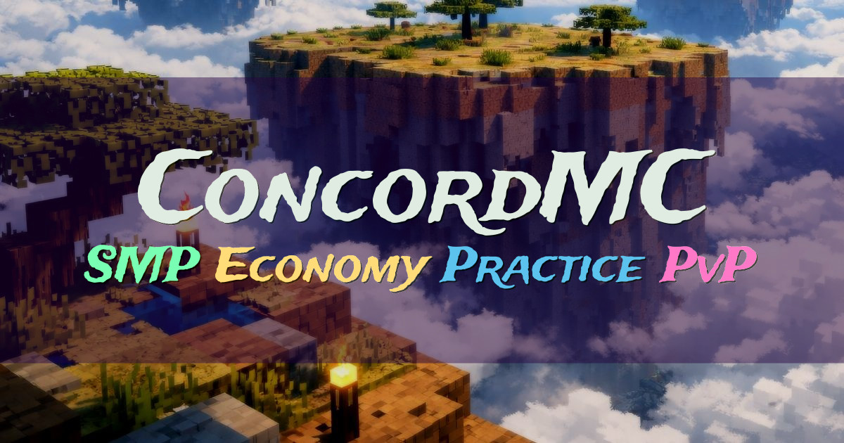 Banner for ConcordMC SMP Economy and Practice PvP (play.concordmc.net)