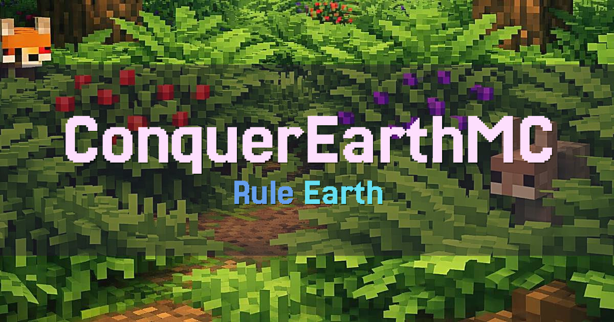ConquerEarthMC Towny Minecraft server