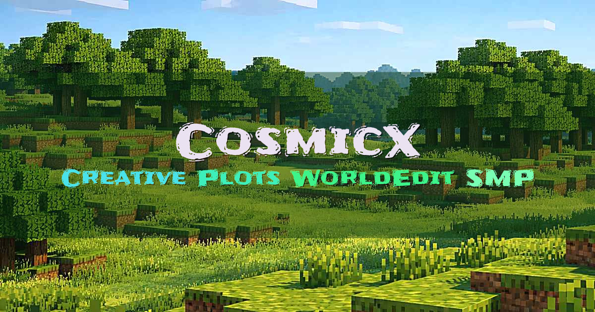 Banner for CosmicX Creative Plots With WorldEdit And SMP (cosmicx.net)