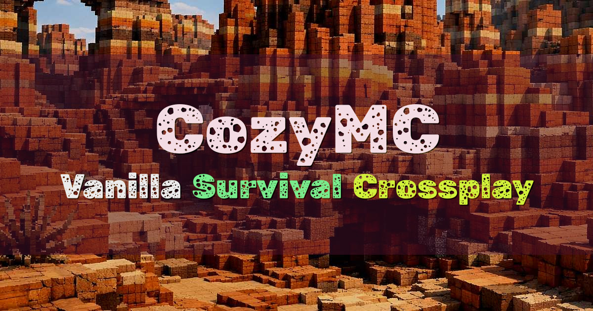 Banner for CozyMC Vanilla Hard Survival No Claims (cozymc.com)