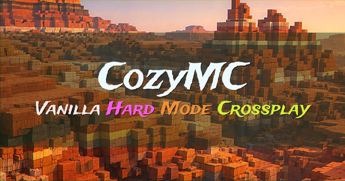 Banner for CozyMC Vanilla Hard Survival With No Claims (cozymc.com)