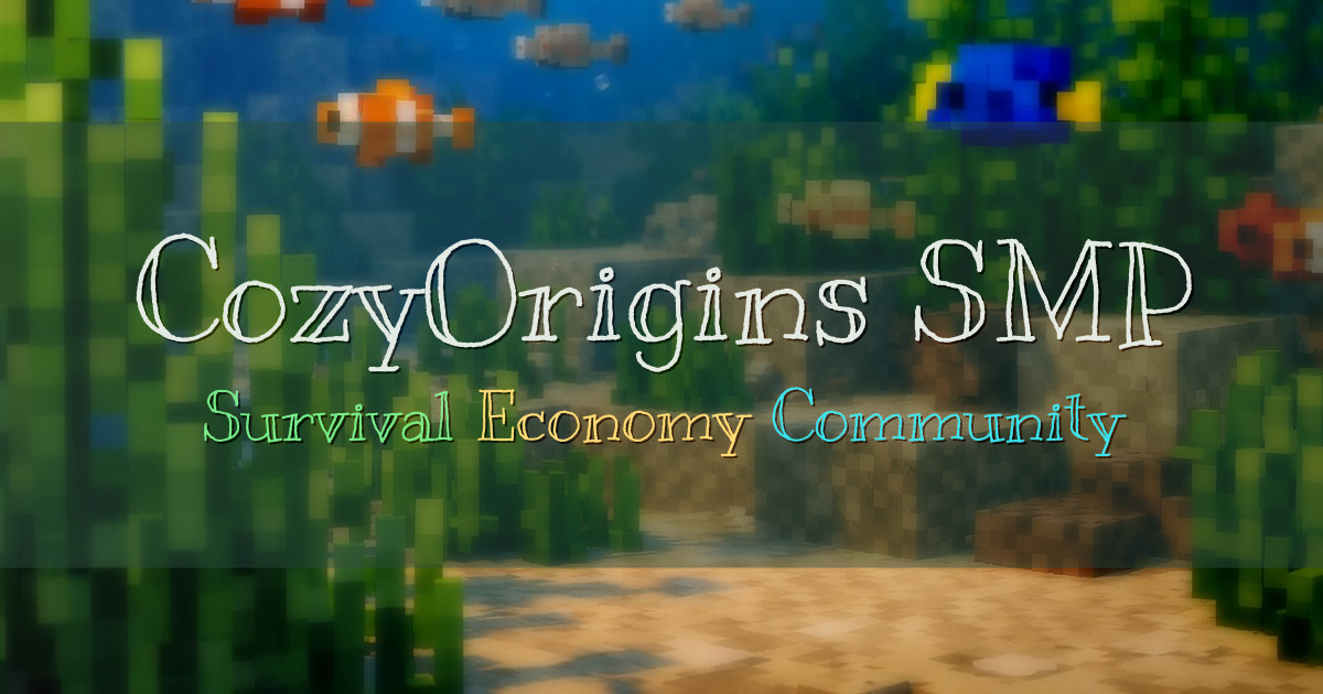 Banner for CozyOrigins SMP 1.21.11 Survival Economy and Weekly Updates (play.cozyorigins.net)