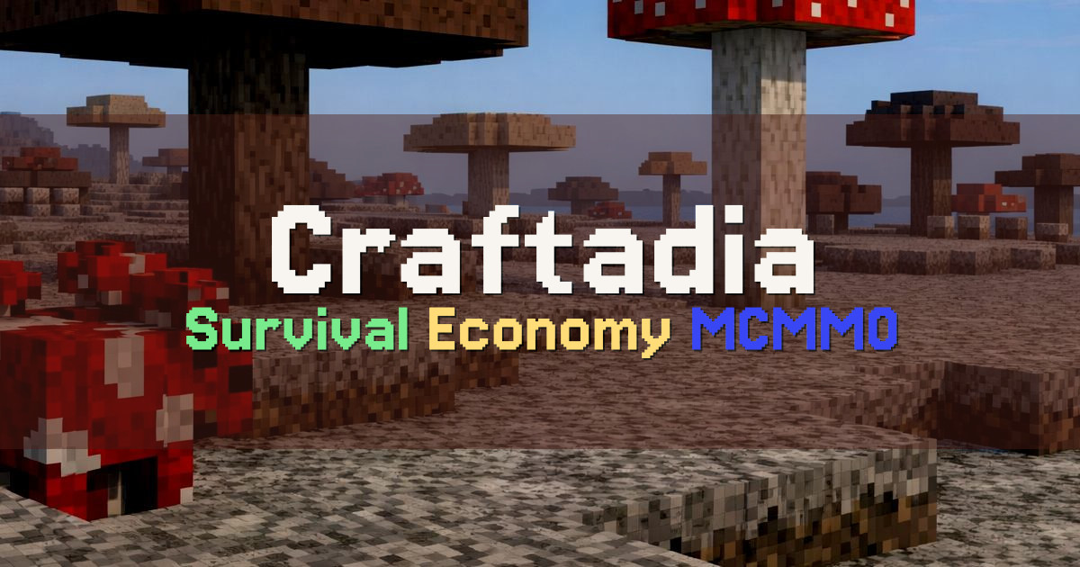 Banner for Craftadia Survival with Economy and MCMMO (mc.craftadia.com)