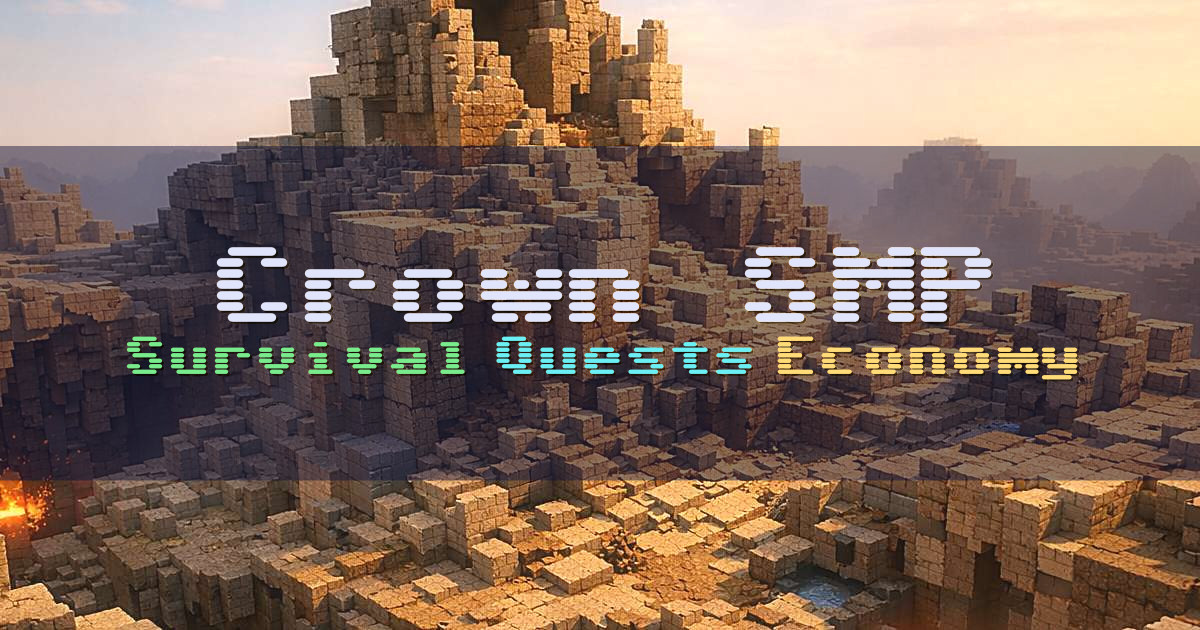 Banner for Crown SMP Vanillaish Survival With Quests (crown.smp.live)