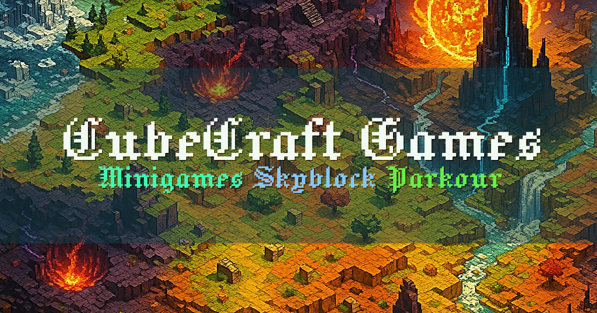 Banner for CubeCraft Games Minigames and Skyblock (play.cubecraft.net)
