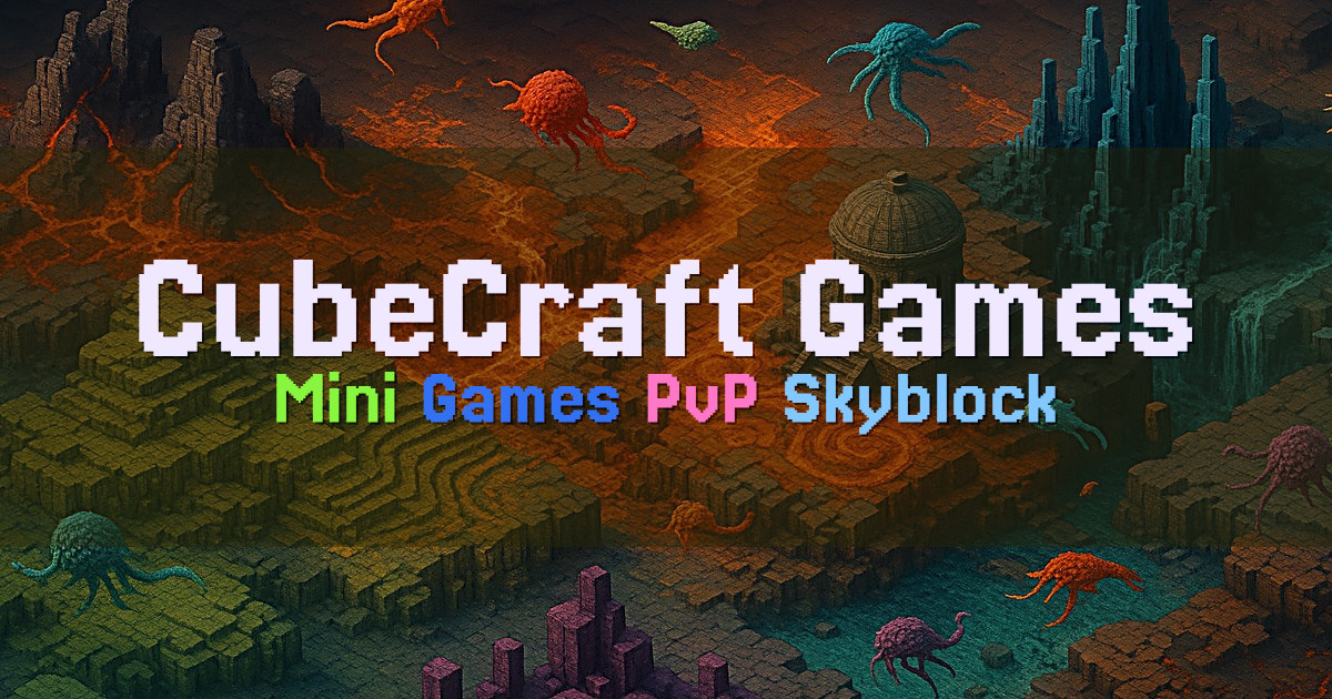 Banner for CubeCraft Games Minigames Network (play.cubecraft.net)