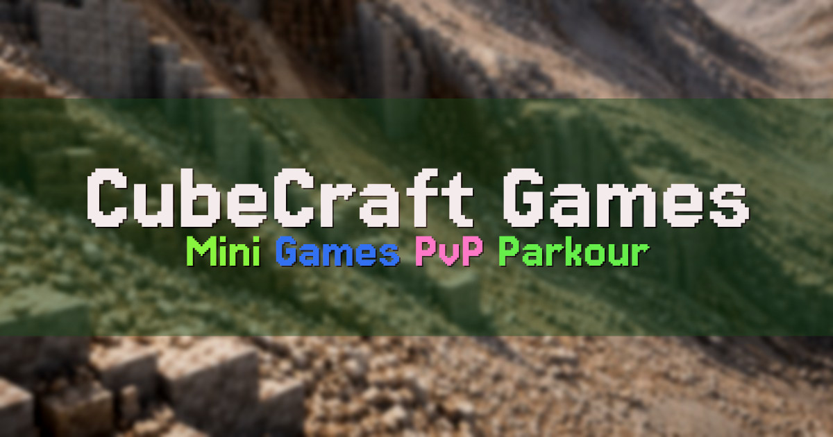 Banner for CubeCraft Games Minigames Network (play.cubecraft.net)