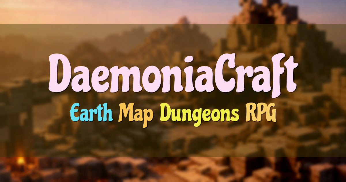 Banner for DaemoniaCraft Earth Map RPG With Dungeons (daemoniacraft.survival-zone.com)