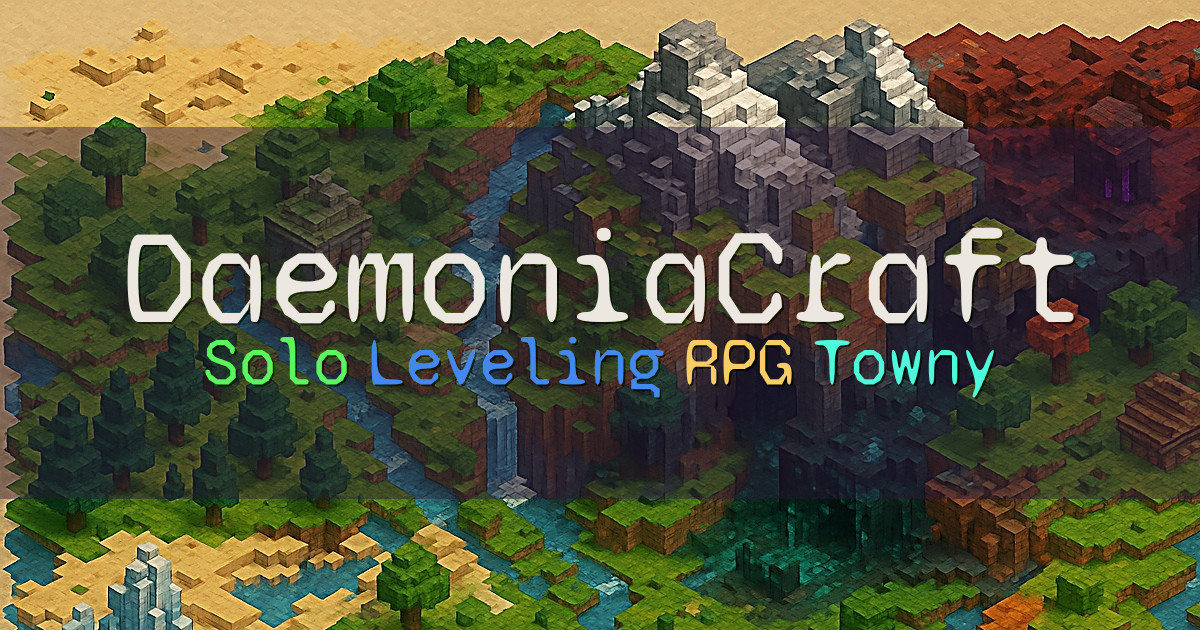 Banner for DaemoniaCraft Solo Leveling Inspired Survival RPG (daemoniacraft.survival-zone.com)