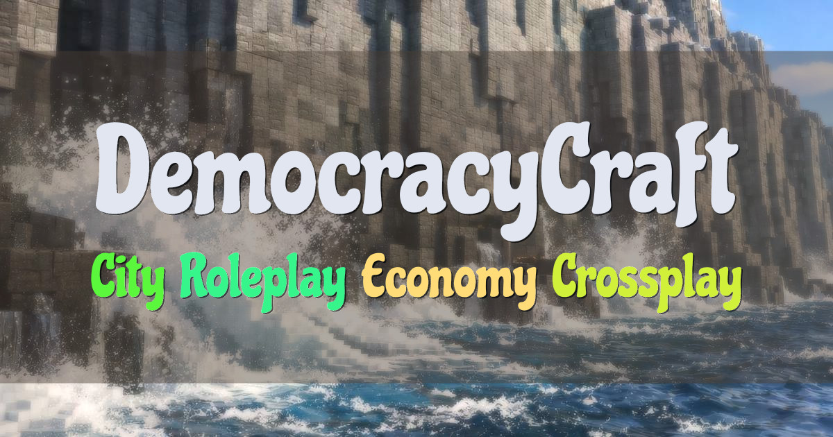 Banner for DemocracyCraft City Roleplay with Player Made Laws (mcso.democracycraft.net)