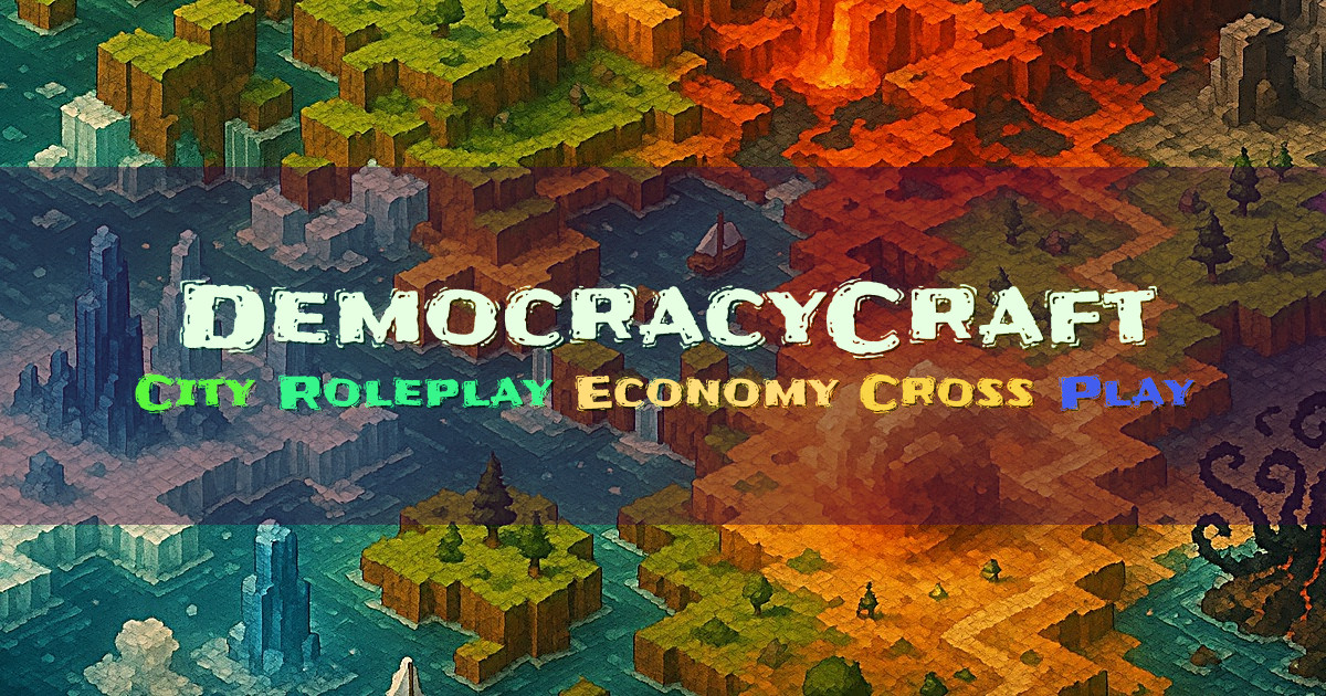 Banner for DemocracyCraft City Roleplay with Player Made Laws (mcso.democracycraft.net)