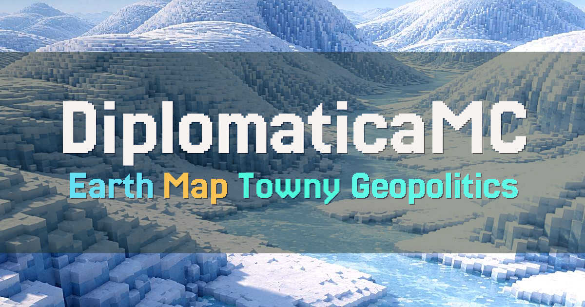 Banner for DiplomaticaMC Earth Map Towny Geopolitics (diplomaticamc.com)