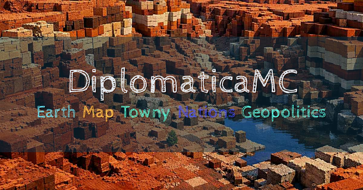 Banner for DiplomaticaMC Earth Map Towny Geopolitics (diplomaticamc.com)
