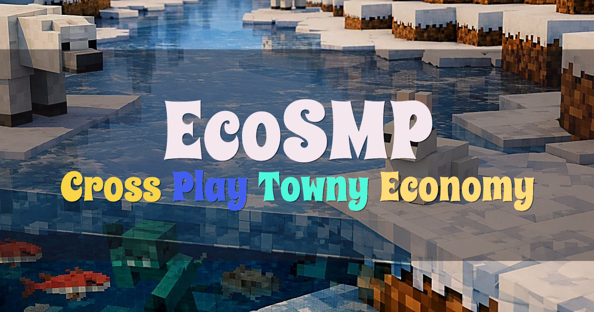 Banner for EcoSMP Long Term Cross Play Towny Survival (play.ecosmp.net)