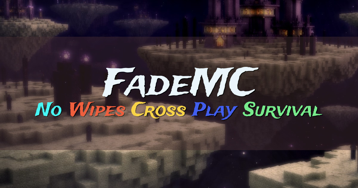 Banner for FadeMC Never Resetting Survival SMP (mso.fademc.gg)