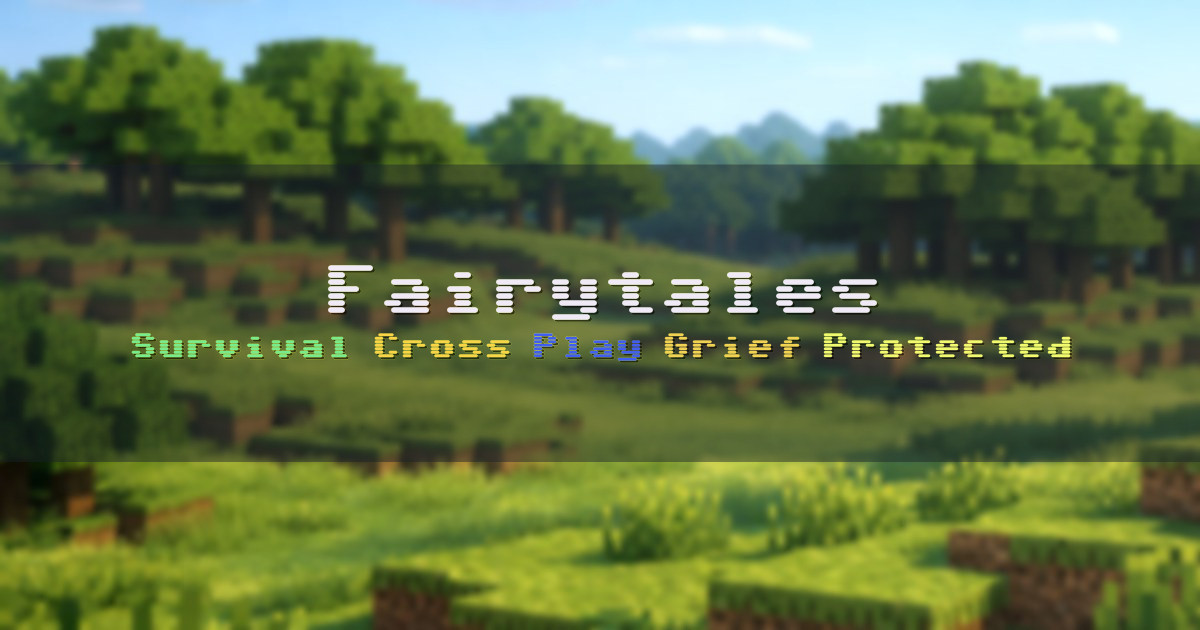 Banner for Fairytales SMP Fairy Origins Survival (mc.fairy-tales.uk)