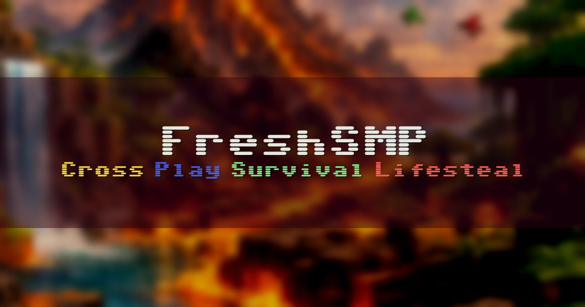 Banner for FreshSMP Cross Play Survival Lifesteal Skyblock (play.freshsmp.fun)