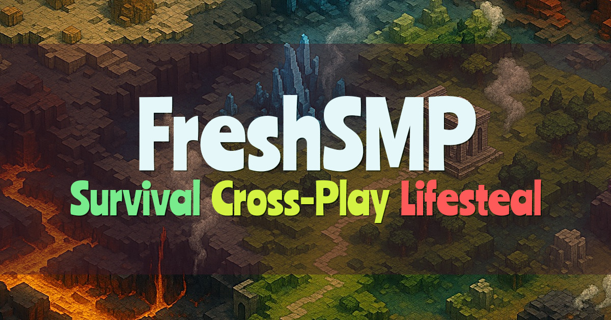 Banner for FreshSMP Public Java and Bedrock SMP (play.freshsmp.fun)