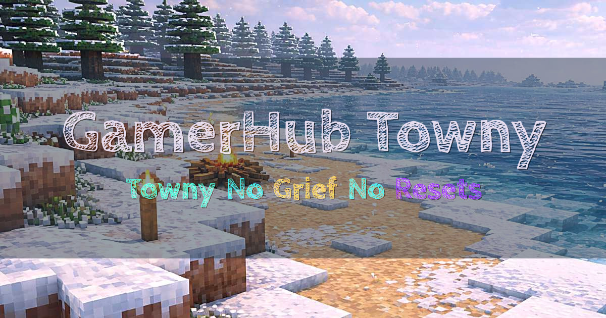 Banner for GamerHub Towny No Grief No Reset SMP (play.gamerhubmc.net)