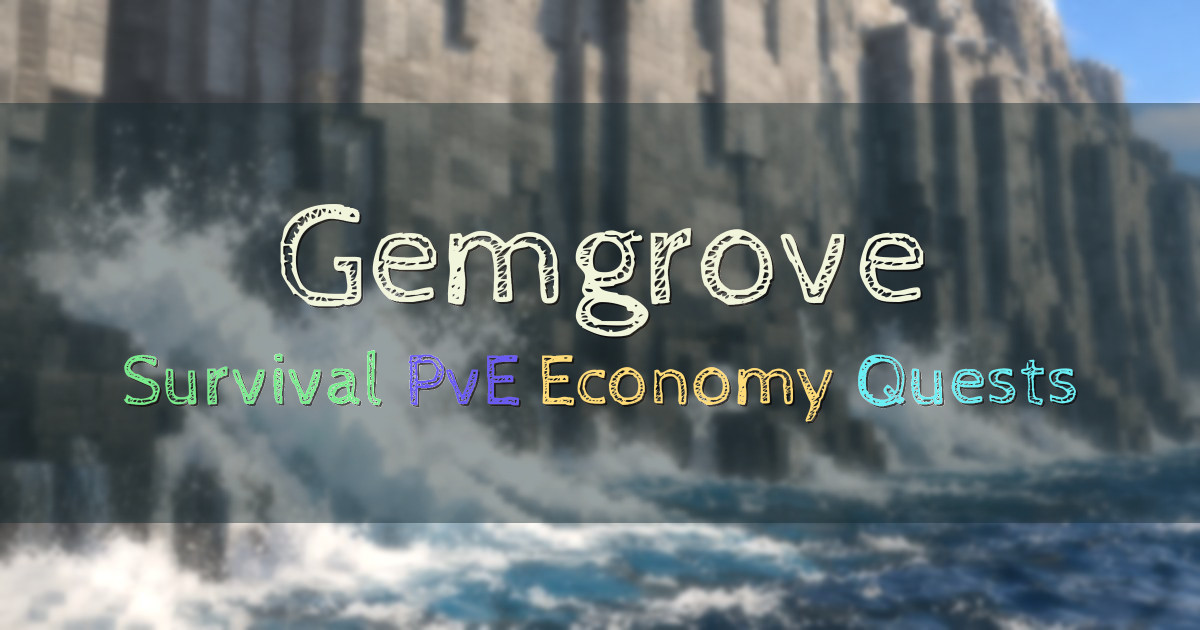 Banner for Gemgrove SMP Fantasy Survival with Powerful Gems (mcs.gemgrove.gg)