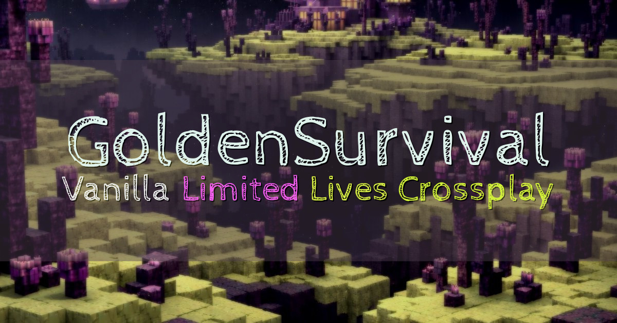 Banner for GoldenSurvival Vanilla Limited Lives SMP (hardcore.vanillamcserver.com)