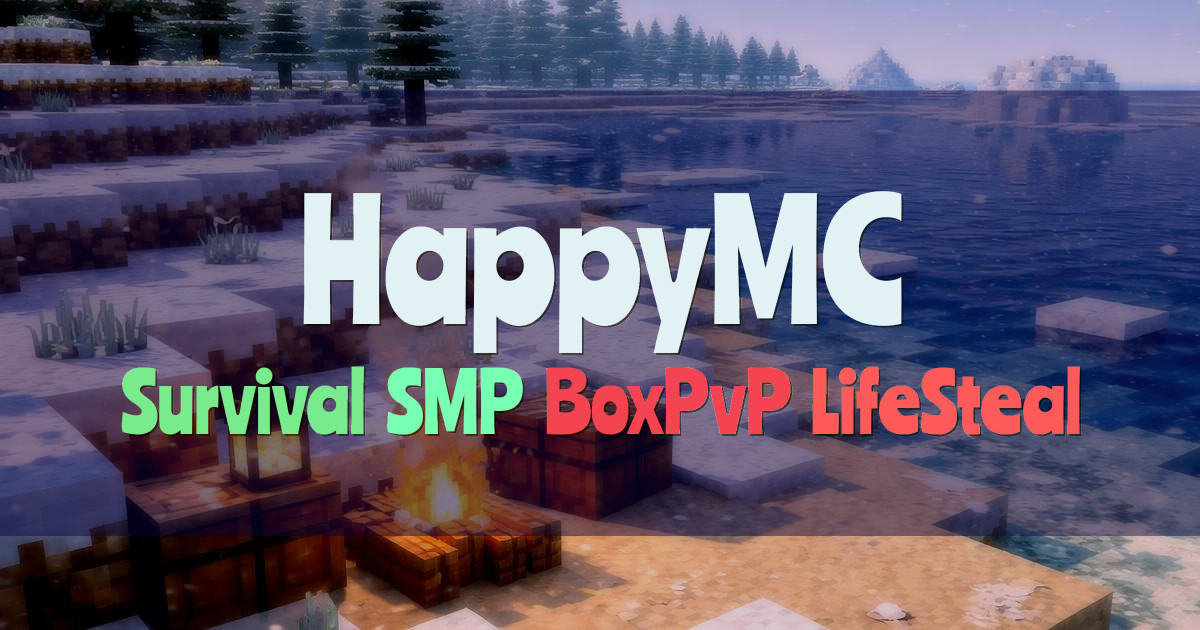 Banner for HappyMC Java and Bedrock Survival SMP (play.happymc.fun)