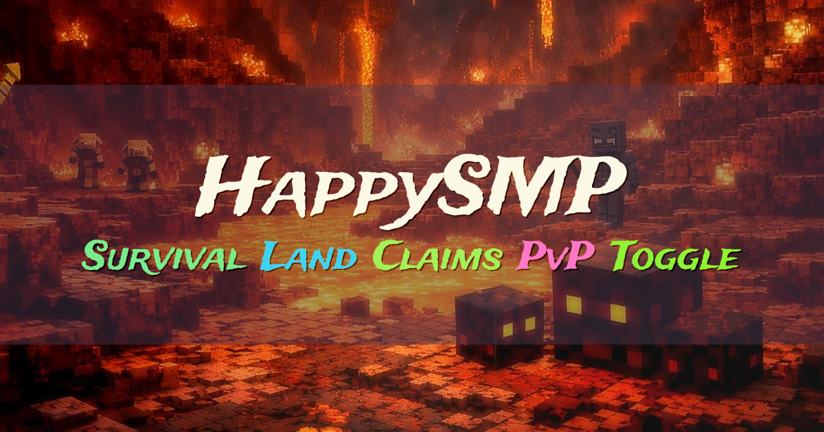 Banner for HappySMP Friendly Survival SMP with PvP Toggle (play.happysmp.net)