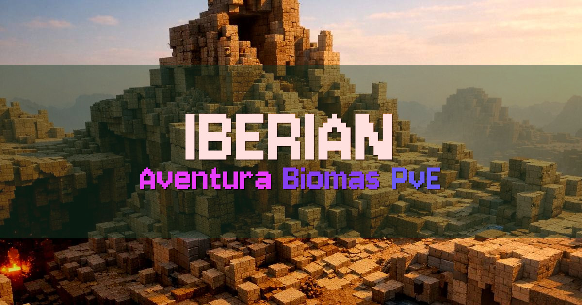 Banner for Iberian Adventure Survival with Custom Biomes and Enchantments