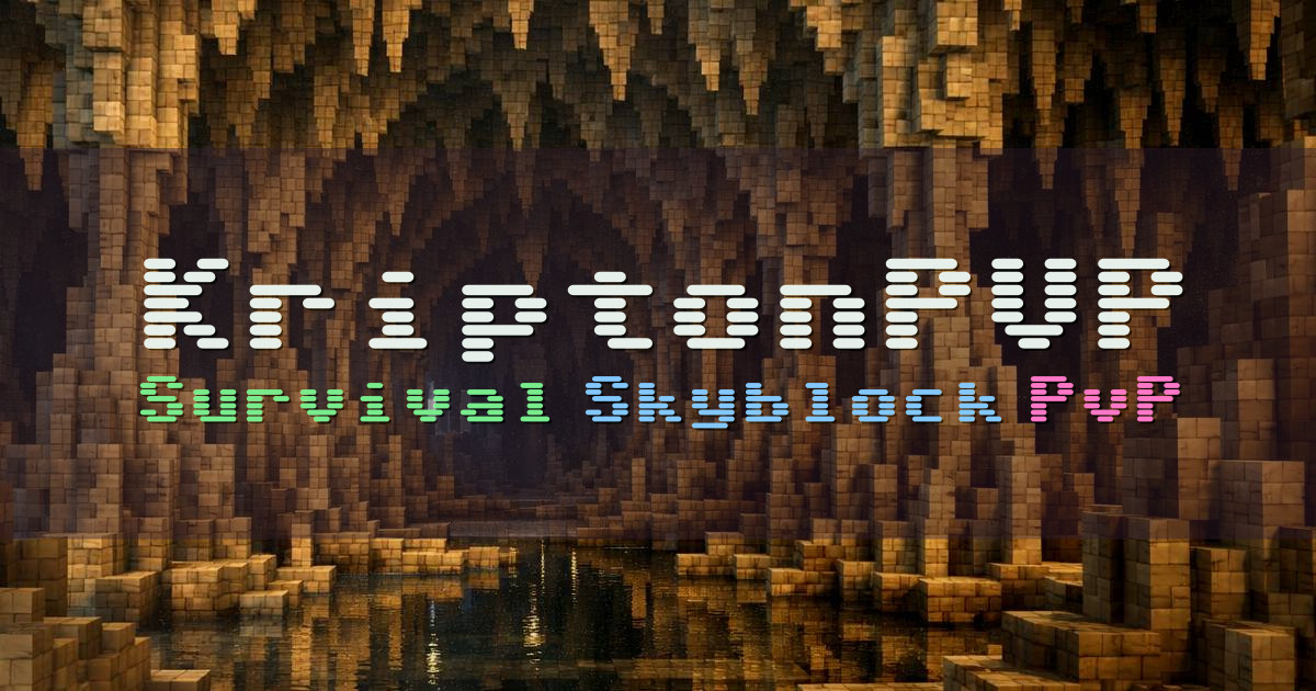Banner for KriptonPVP Network de Minecraft con Survival Skyblock PvP (mc.kriptonpvp.com)