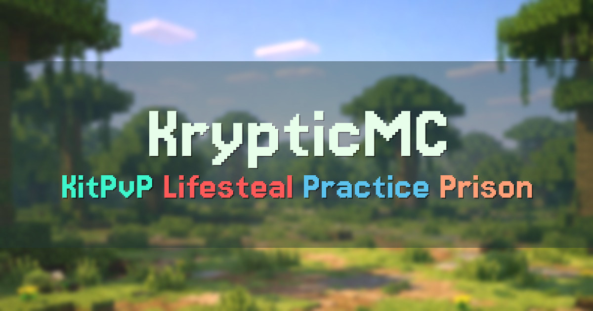 Banner for KrypticMC Practice and PvP Gamemodes (play.krypticmc.net)