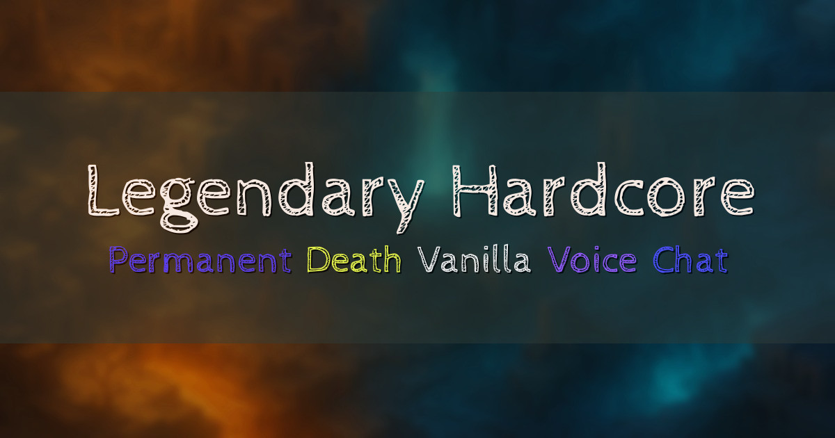 Banner for Legendary Hardcore Permanent Death Vanilla SMP (mc.legendaryhc.org)