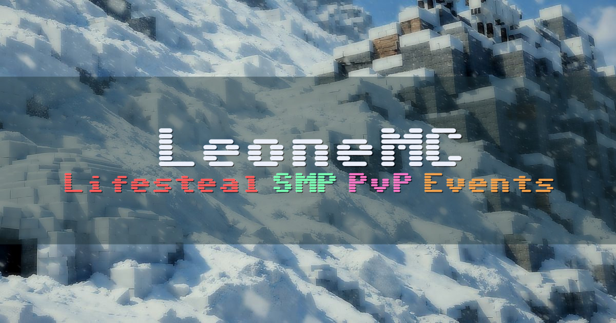 Banner for LeoneMC Java and Bedrock PvP and Lifesteal Server (mc.leonemc.net)