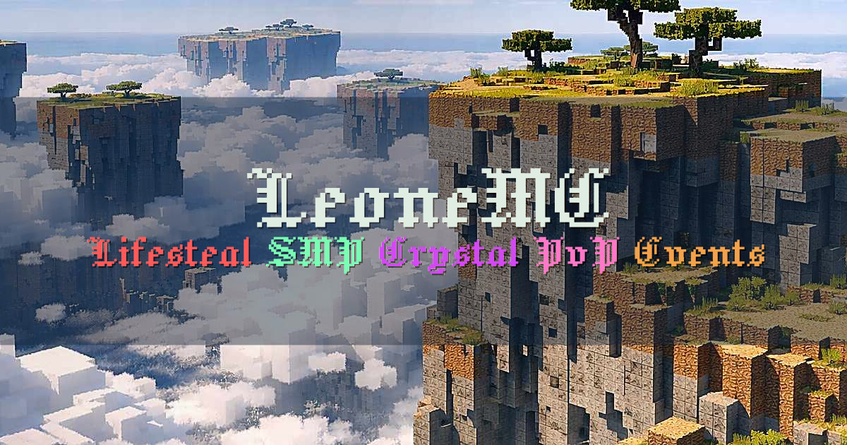 Banner for LeoneMC Lifesteal SMP and Crystal PvP (mc.leonemc.net)