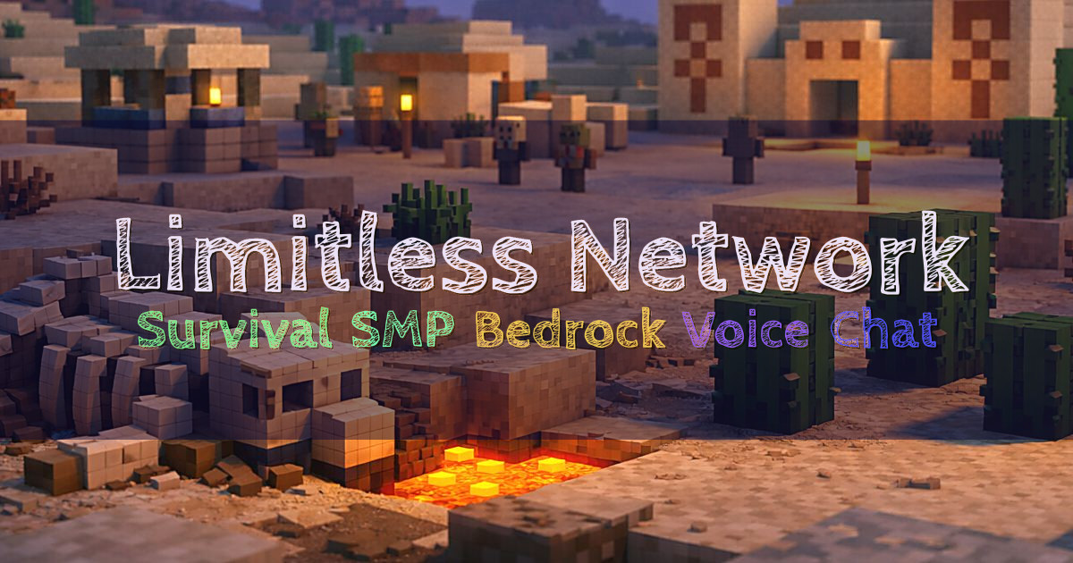 Banner for Limitless Network Survival SMP with Bedrock Support (limitlessnet.work)