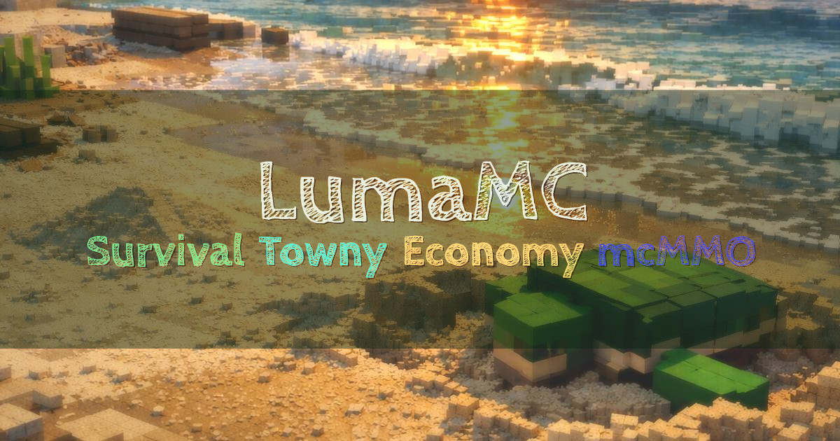 Banner for LumaMC Survival with Towny mcMMO and Economy (play.lumamc.net)