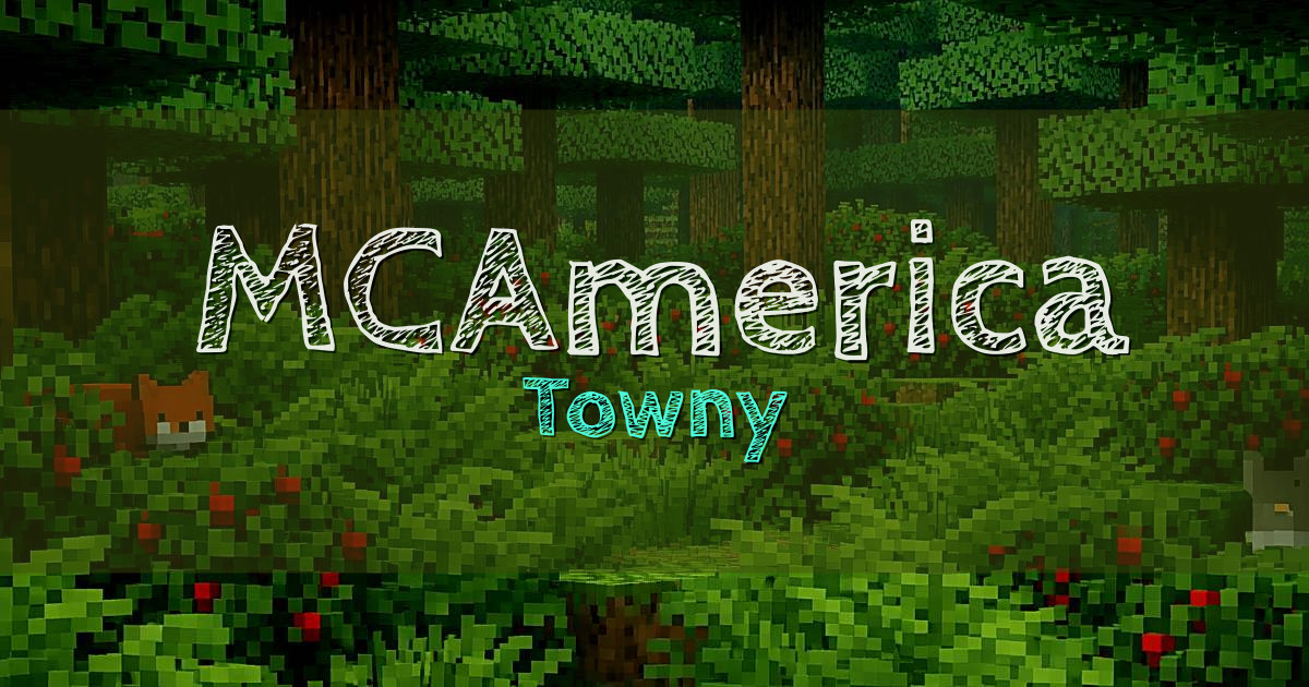 Banner for MCAmerica Towny (join.mcamerica.us)