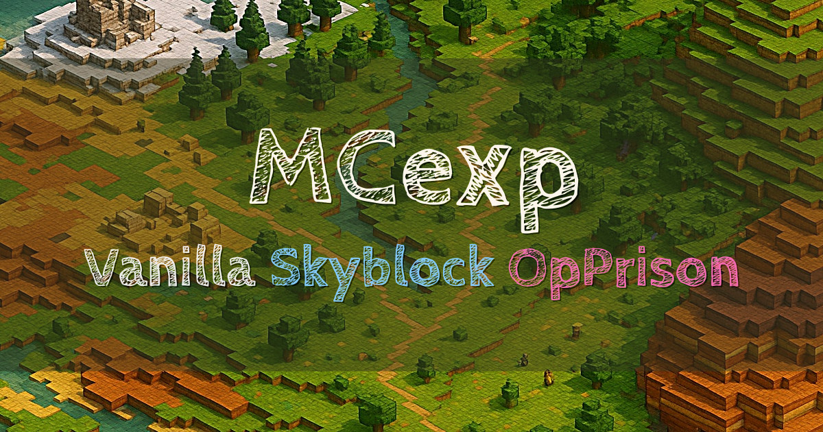 Banner for MCexp Vanilla SkyBlock e OpPrison (mcexp.it)