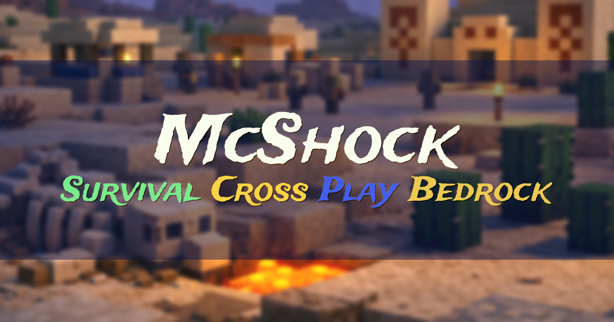 Banner for McShock Romania Survival Cross Play (play.mcshock.fun)