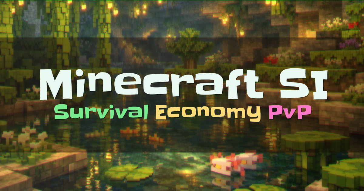 Banner for Minecraft.SI Slovenski Survival Economy PvP Network (minecraft.si)